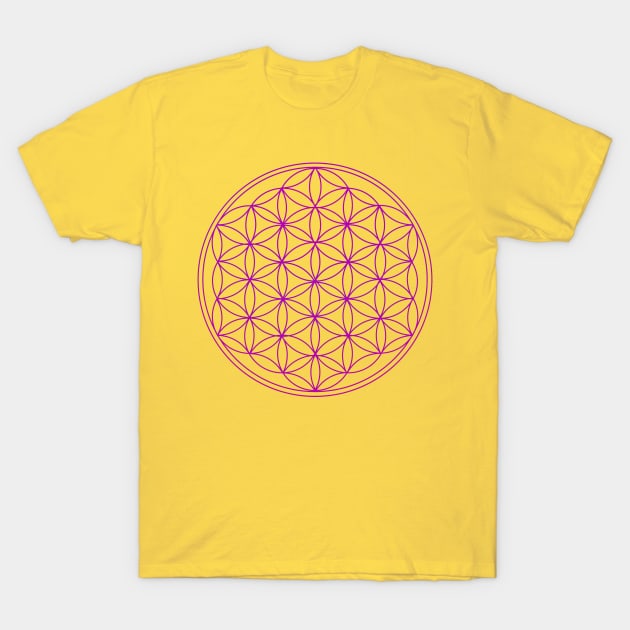 Violet Sacred Geometry T-Shirt by ThePowerElite